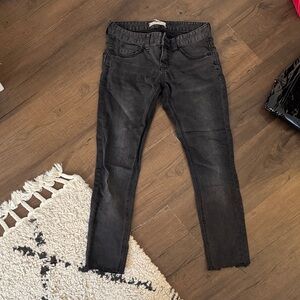 Free People Charcoal Cropped Skinny Jeans